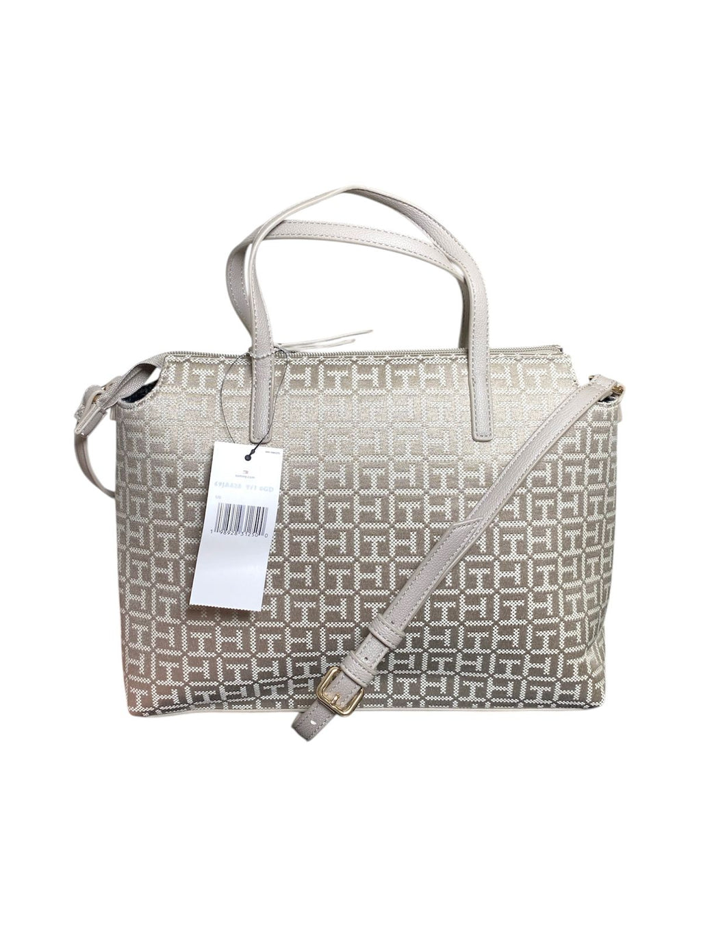 Bolso Tommy Hilfiger Gris con Monograma