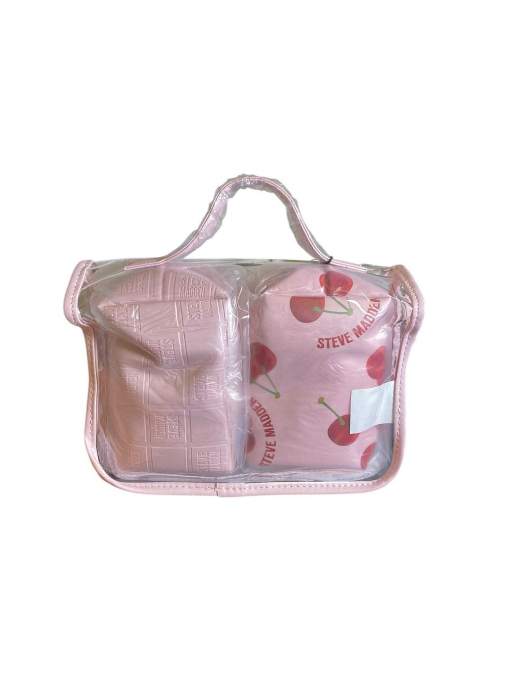 Neceser Transparente Steve Madden Rosa