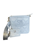 Crossbody Acolchada Azul Cielo SM con Monedero