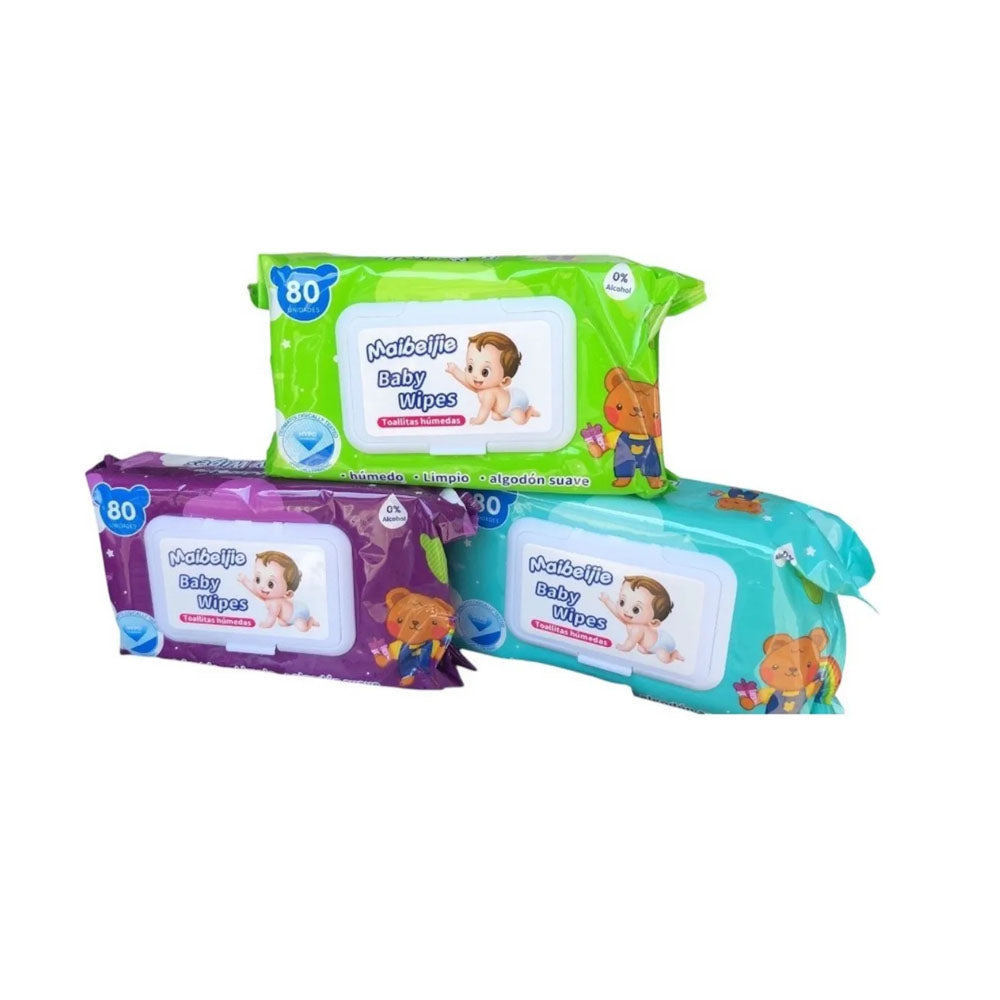 Set de 10 bolsas toallitas húmedas