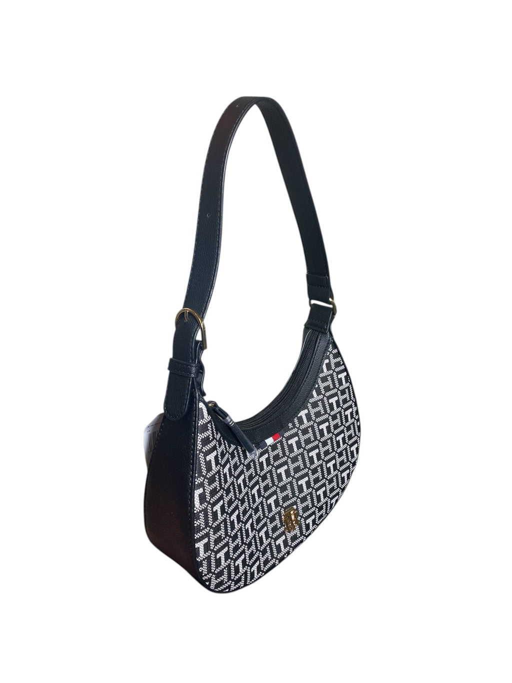 Bolso Tommy Hilfiger Monograma en Blanco y Negro