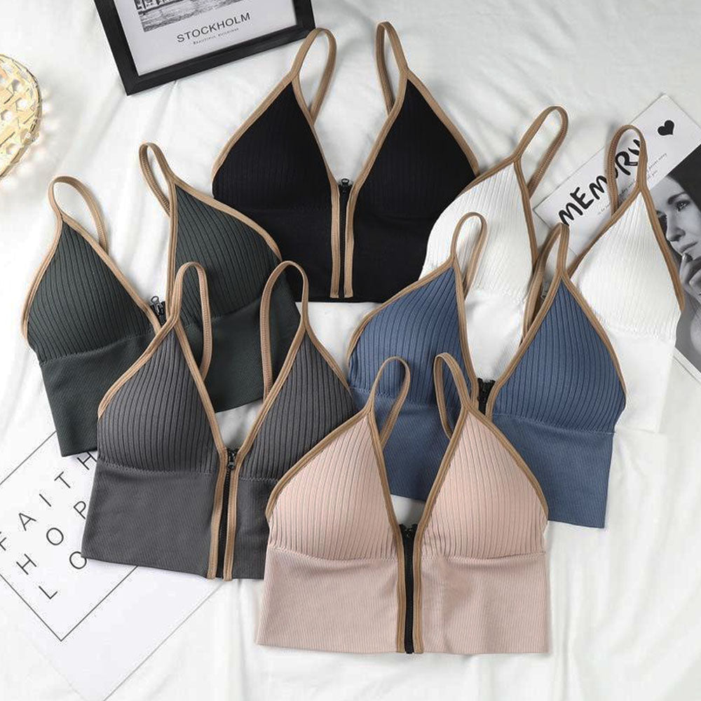 Kit de 4 tops con cierre (multicolor)