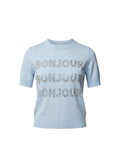 Blusa Tejida Karl Lagerfeld Paris – "Bonjour" Crystal Edition TALLA M