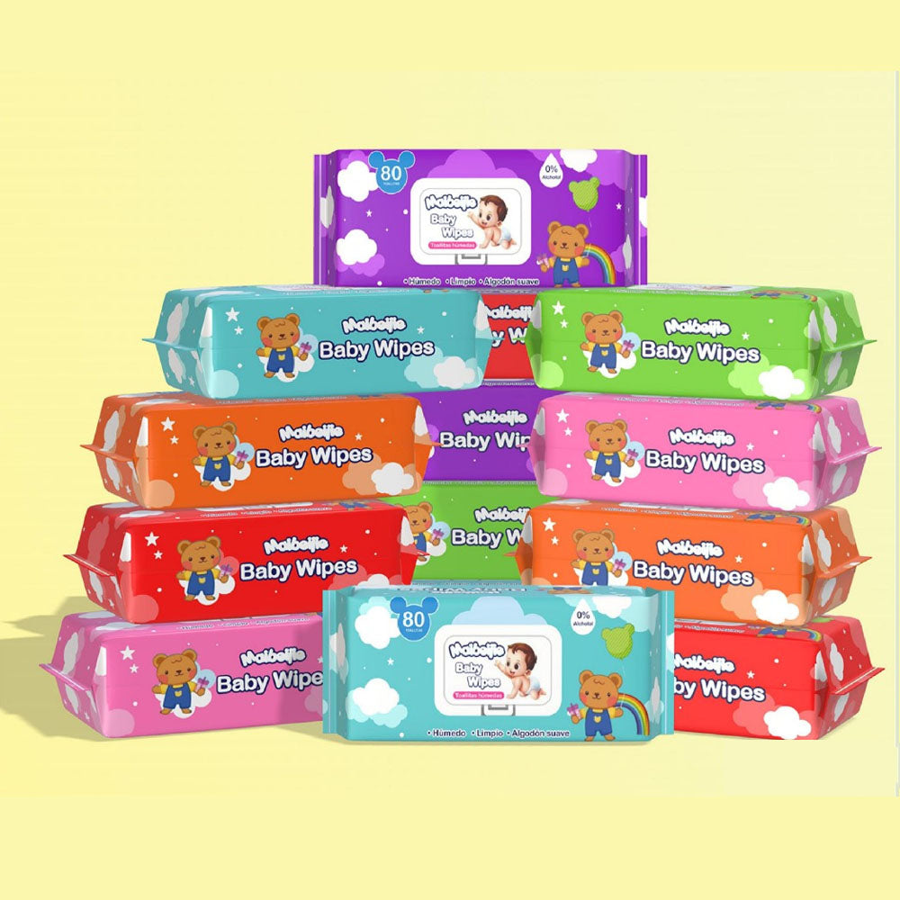 Set de 10 bolsas toallitas húmedas